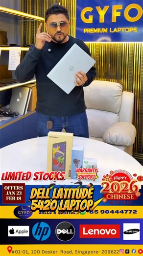 🥳CNY 2026 Offer🥳 🥳DELL LATITUDE 5420 SPEC🥳 🥳BUY LAPTOP GET $60 WORTH FREEBIES🥳 Unbelievable Discounted Price ✨❤️🥳 With Amazing FreeBies✨🥳😎 With Excellent Warranty Support ✨🥳 DELL LATITUDE 5420 Premium Business Model i7-11TH Gen 16GB RAM 256GB SSD Graphic Card 4GB In-House Warranty BT Speaker & BT Mouse Free 🥳 🥳18th Jan to 18th Feb 2026🥳 #gyfolaptop #Ipad #IpadSingapore #BestLaptopDeals #singapore #BudgetLaptop #chinesenewyear #Monitor #Tab #ArtificialIntelligenceLaptop #AILaptop #Bu