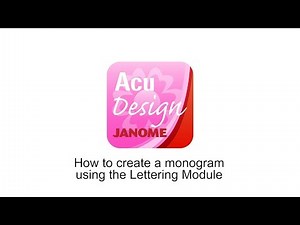 Make a monogram design with AcuDesign