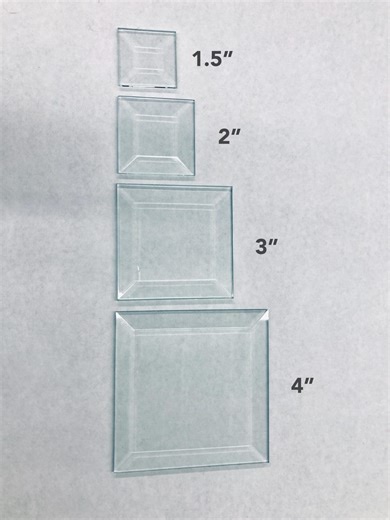 Square Clear Bevels for Stained Glass and Crafts - 4 Handy Sizes/quantities - Etsy