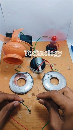 Magnet & Fan Science Project 🍚 #shortvideo #trending #dcmotor #project #science #shorts #school #diy
