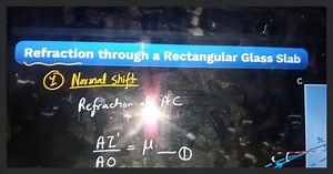 Refraction through a Rectangular Glass Slab (1) Normal shift Re... | Filo
