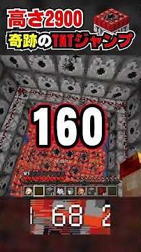 【マイクラ】高度2900超え！奇跡のTNTジャンプ #minecraft #java