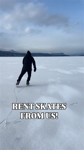Inside Edge Boutique and Sports on Instagram: "Looking for a fun winter activity in Invermere?❄️Rent skates from us & enjoy skating on the lake! We also have hockey and figure skates available for rent or purchase 🏒⛸️ . . . . . . . . . . . . . . . . . #skating #outdoors #winter #fun #reels"