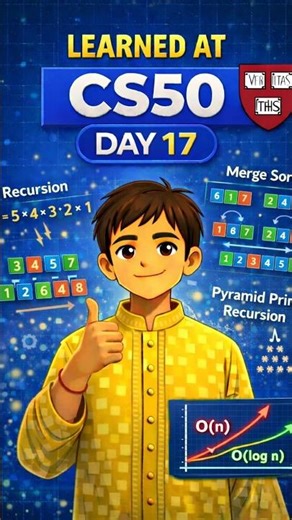 Recursion finally clicked (CS50 Day 17) #shorts #youtubeshorts