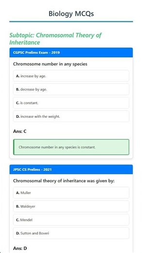 Chromosomal Theory of Inheritance
