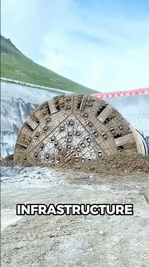 The Machine That Eats Mountains⛰️⛰️ #tunnelboringmachine #tunnel #machine #engineering