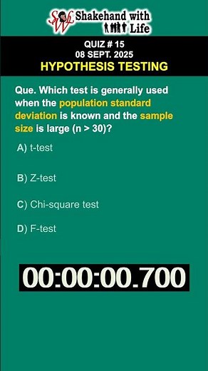 Test for known population standard deviation & large sample size? #hypothesistesting #shortsvideo