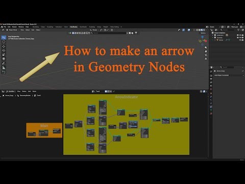 How to make a simple arrow in geometry nodes [Blender 5.0]