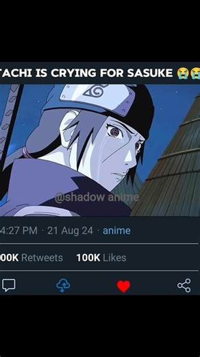 itachi crying 😭😭#viral#anime#sad#growth