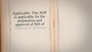 SOP Preparation and Approval of Bill of material (BOM)