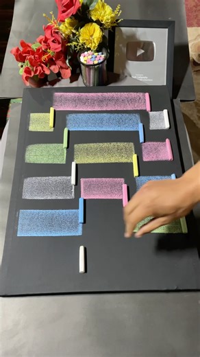 😲| Satisfying tutorial of Chalk calligraphy |✍️💌💫| #allah #tutorial #shorts #youtubeshorts