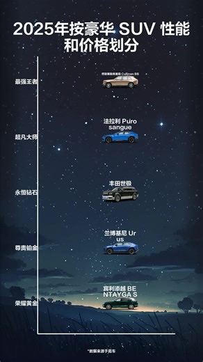 2025年按豪华 SUV 性能和价格划分