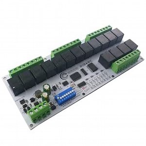 DC 12V 16CH Modbus Relay IOT RS485 Network PC UART Industrial Control Switch Module Easy Setup for PLC HMI TP PTZ (1 x 12V 16CH Only Board)