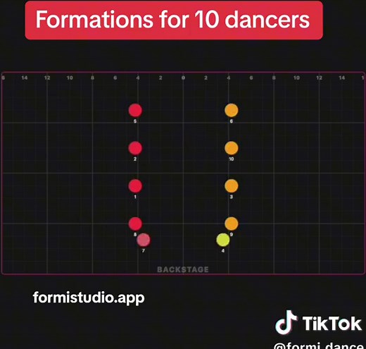 Formations for 10 Dancers App