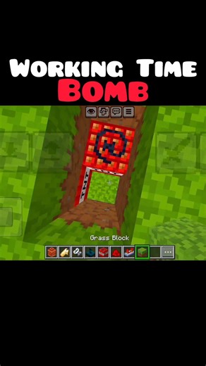 Minecraft Working Time Bomb #minecraft #shorts