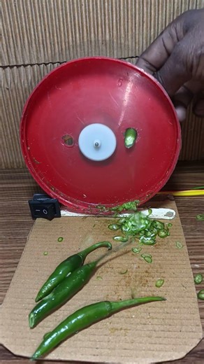 Chilli#cutter machine experiment project DC motor 🤯