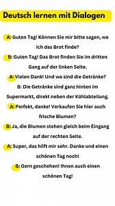Deutsch lernen mit Dialogen German conversation #learngerman #deutschlernen #deutsch #german #germanlanguage #germany #deutschkurs #deutschland #learninggerman #deutschesprache | Deutsch Geschichten