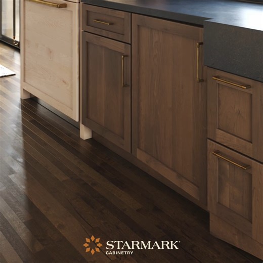 StarMark Cabinetry on Instagram: "The best organization begins with storage options. This base cabinet pairs a shelf with a full-extension roll tray, giving you easy access to heavier pieces while keeping everyday essentials within reach. It’s a simple way to bring calm, order, and modern functionality to your kitchen. www.starmarkcabinetry.com"