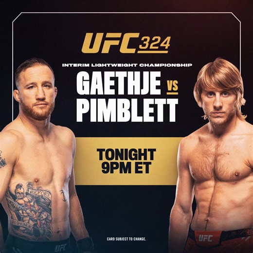 TONIGHT: For the first time ever, UFC's biggest night is only on Paramount . Catch Gaethje vs. Pimblett and more in UFC 324! | Paramount