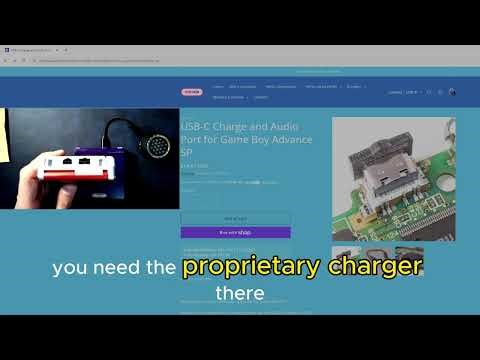 The RetroSix GBA SP USB-C Port Mod