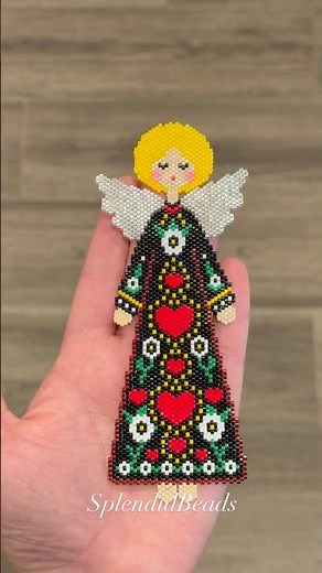 🎄 Christmas Angel Bead Pattern | Peyote Stitch Magic ✨