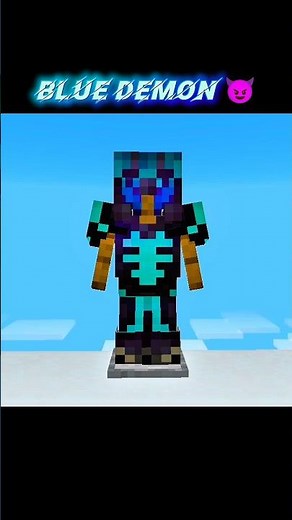 Blue Demon 😈 .! Minecraft Armor Trim Combination #minecraft