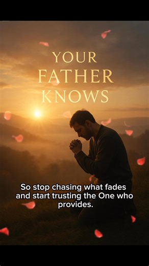 39 reactions · 7 comments | “Jesus said — the world runs after things, but your Father already knows your needs. So stop chasing what fades and start trusting the One who provides. God is not distant — He’s already ahead of you, preparing every answer, every open door. Rest your heart — your Father knows, and He cares. #sermon #prayers | Daily sermon and prayers | Facebook