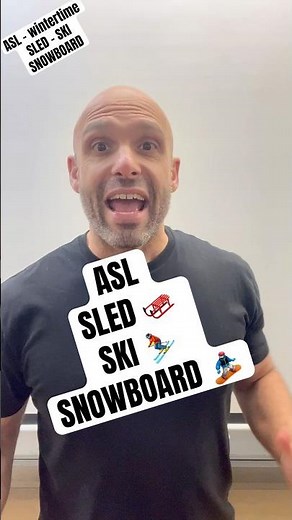 ASL – winter time: SLEDDING – SKIING – SNOWBOARDING #SignWithJP #ASL #Winter #Christmas ￼