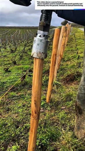 Fast Post Driver Machine 🔥 Efficient Fence Installation Process Explained
