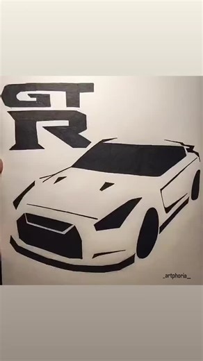 Artphoria🖌️ on Instagram: "The image is a drawing of a Nissan GT-R (R35), a high-performance sports car and grand tourer produced by Nissan since 2007. The "GT-R" stands for Gran Turismo–Racing. The car's impressive performance led to it being nicknamed "Godzilla" by an Australian motoring publication in 1989. Here are 20 relevant hashtags for the image: #NissanGTR #GTR #R35 #Nissan #GTRlife #JDM #JDMCulture #Godzilla #Supercar #SportsCar #CarDrawing #VectorArt #CarArt #Japancar #Nismo #GTRr35