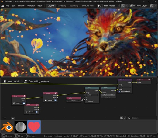 Catch a glimpse of what's coming in Blender 5.0: major Compositor updates like the new Asset Shelf and Convolve node, Null Scattering in Cycles, better SSS, enhanced color management, and more. Details: https://80.lv/articles/major-compositor-improvements-coming-in-blender-5-0 Video by Thomas Marcos | 80 Level