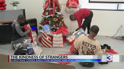 Christmas comes early for woman and five grandsons