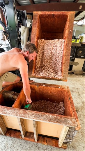 Mānoa Chocolate Hawaii on Instagram: "Fermenting cacao with Ben @mapele_fields. Ben’s farm is the closest cacao farm to our factory and one of our oldest sources of Hawai’i grown cacao. Every once in a while we pop over to check-in and see how the ferment is going before he drives the beans over to our factory. This is one of the aspects of making chocolate in Hawai’i that is so special. We’re able to drive just 20 minutes to see where our chocolate is being grown, cruise, and collaborate with