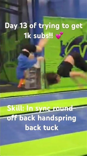 IN SYNCCC #youtube #tumbling #bestie #trampoline #gymnastics #backtuck #isync #fypp