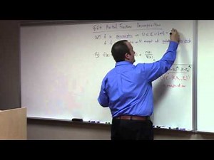 Complex Analysis: Lecture 30: partial fractions, residues
