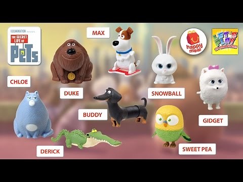 2016 The Secret Life of Pets McDonald's Happy Meal Complete set of 8 Toys