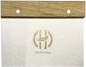 Baking tray scraper, stainless steel metal scraper, bread shredder, pizza cutter, multifunctional scraper with measurement mark, used for cooking, baking, barbecue, flat bottomed baking tray, White