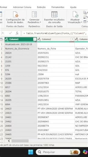 After loading the CSV, process the data like this: #excel #powerqueryeditor #powerbi #microsoft