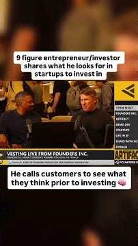 Serial entrepreneur shares what he looks for in startups before investing! #startup