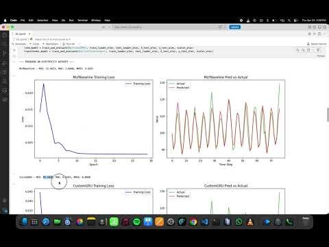Time-Series Forecasting Pipeline: Custom GRU