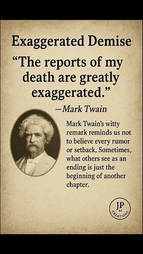 Exaggerated Demise — Mark Twain