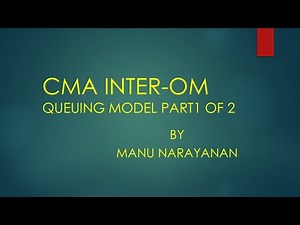 QUEUING MODEL- PART1 OF 2