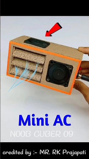 How to make mini AC at home from cardboard -- __ DIY Air Con