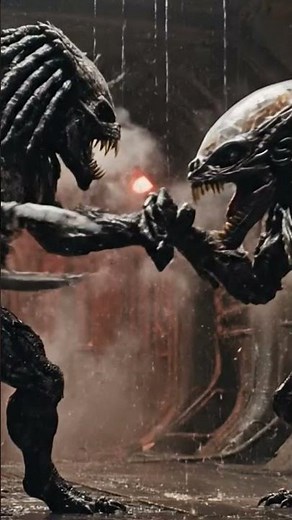 Predator vs xenomorph fight scene