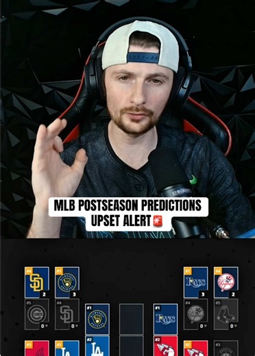 MLB postseason predictions with upsets 🚨 ##mlbpostseason ##mlbplayoffs##rays##worldseries##dodgers