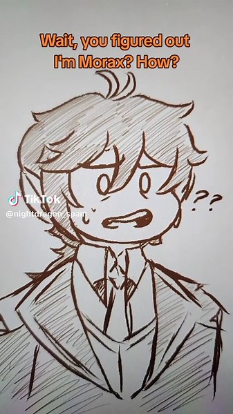 Neuvillette's Deductive Reasoning and Zhongli's Eyes | Genshin Impact Sketch