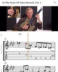 For modern jazz guitar fans, John Stowell is known for his unique style through his use of pianistic chords and creative melodic development through the use of implied harmonies. On top of the massive lesson portion, John has improvised a number of etudes on standard changes for student to study. The etudes have recently been converted to the interactive Soundslice system as seen in this video! | DC Music School