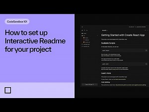 How to set up interactive README for your project - CodeSandbox Projects