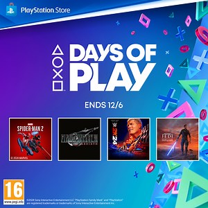 40K views · 180 reactions |  Days of Play has arrived on PlayStation Store Find your next adventure with discounts on Final Fantasy VII Rebirth, Tekken 8, WWE 2K24 and more: https://play.st/454kuOq | PlayStation Europe | Facebook