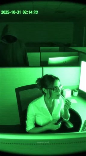 ParanormaI on Instagram: "My soul left my body 💀 would you notice him? #cctv #analoghorror #corporatehorror #liminalspaces #officesiren #nightshift #fyp"